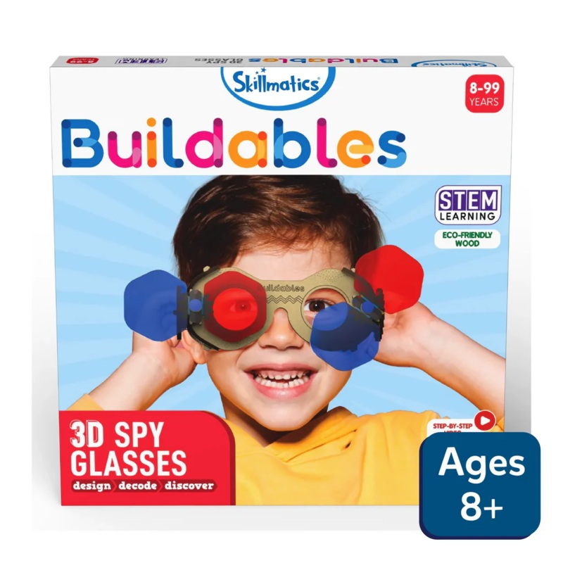 Skillmatics STEM Building Toy – Buildables 3D Spy Glasses | Educational & Construction DIY Toy for Ages 8+ | Multicolor