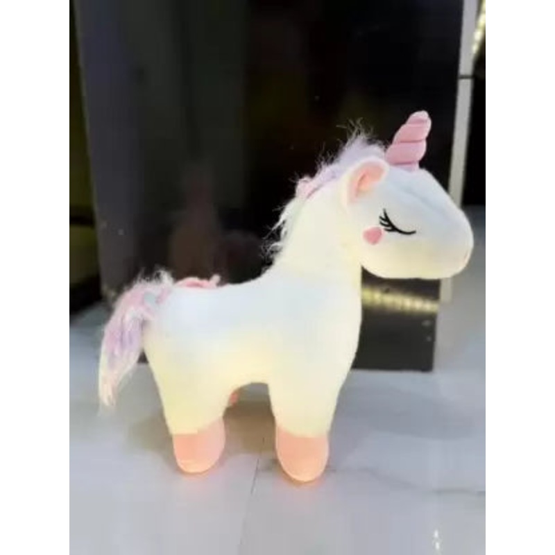 Unicorn Soft toy, Medium Size, Pink & Off White color, High Quality stuff – (Multicolor, Pink, off white)