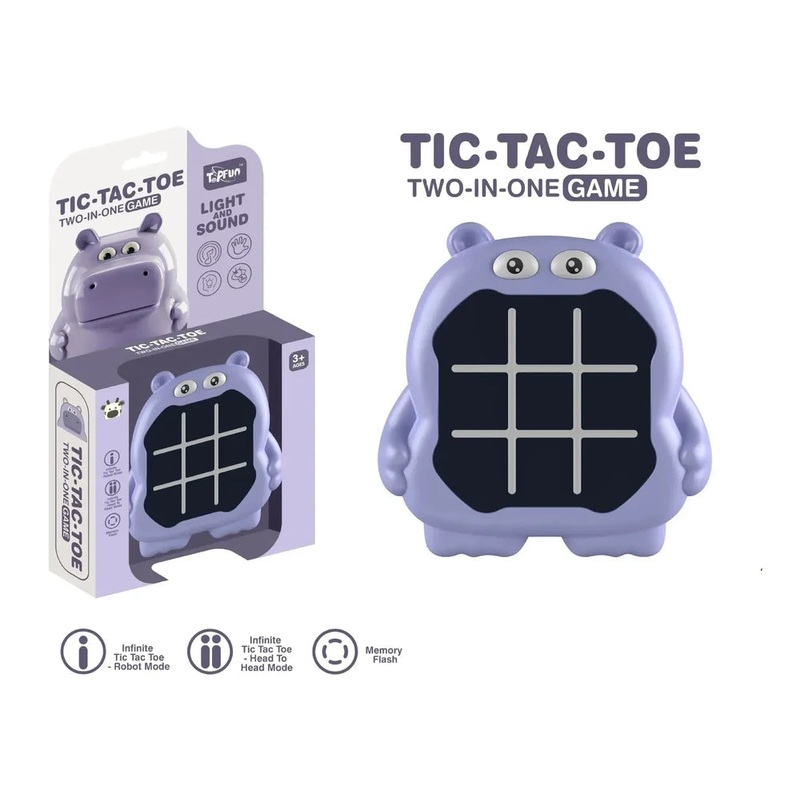Animal Themed Electronic Tic-Tac-Toe – Multicolor – Assorted