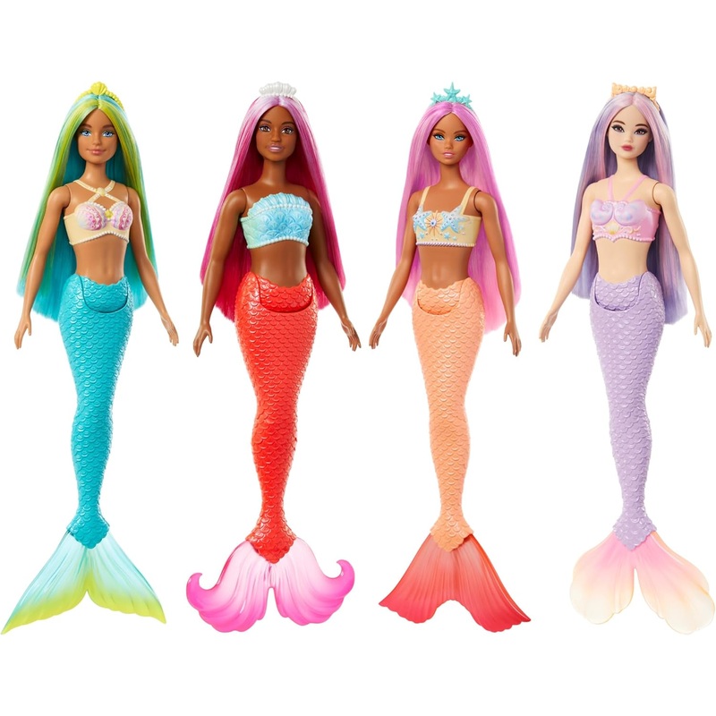 Barbie Mermaid Doll – Fantasy Hair and Accessories, Mermaid Toys – Assorted – HRR04