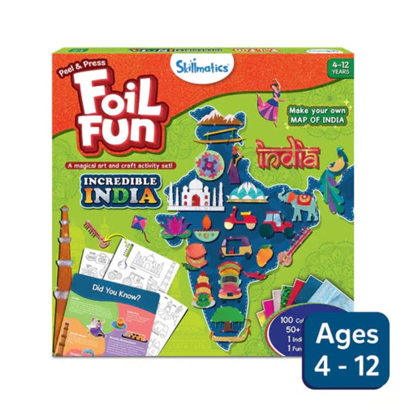 Foil Fun Incredible India  No Mess Foil Art & Craft Kit (Ages 4-12)