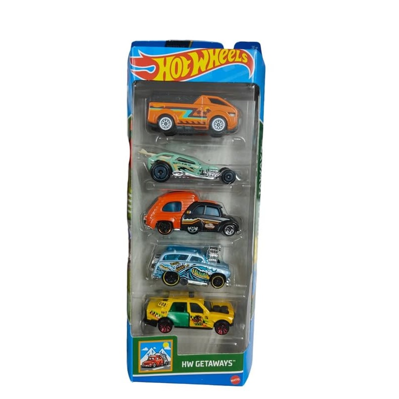 Hot Wheels Car HW Getaways Set of 5 (2024 Edition) – Multicolor