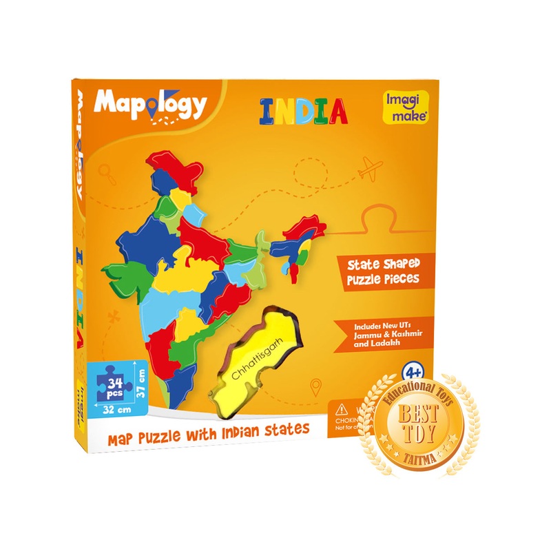 Imagimake Mapology India Map Puzzles – Learning & Educational Toys – Puzzles for Kids