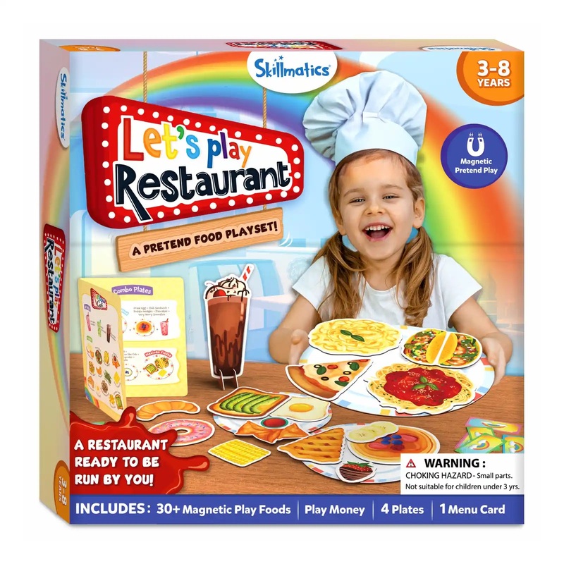 Let’s Play Restaurant | Magnetic Pretend Play Set | Multicolor (Ages 3-8)