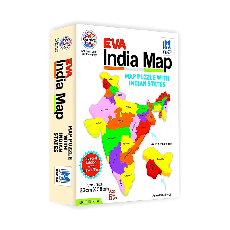 Ratna’s Educational Jigsaw Puzzle Range for Kids (EVA India Map)