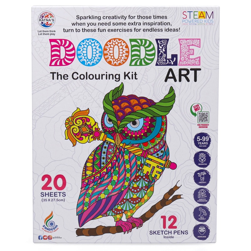 Ratnas Doodle Art Colouring Kit – Multicolour