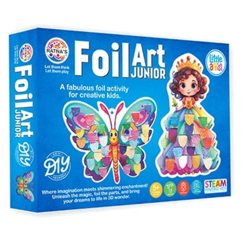 Ratnas Foil Art Junior A Fabulous Diy Fun Activity With Colourful Foil – Multicolor