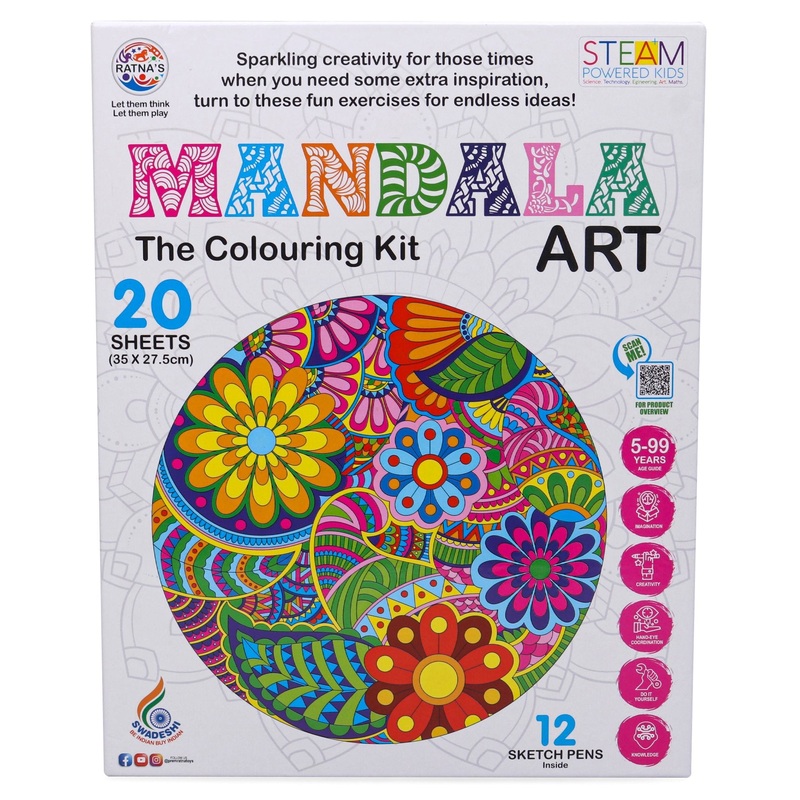 Ratnas Mandala Art Colouring Kit – Multicolour