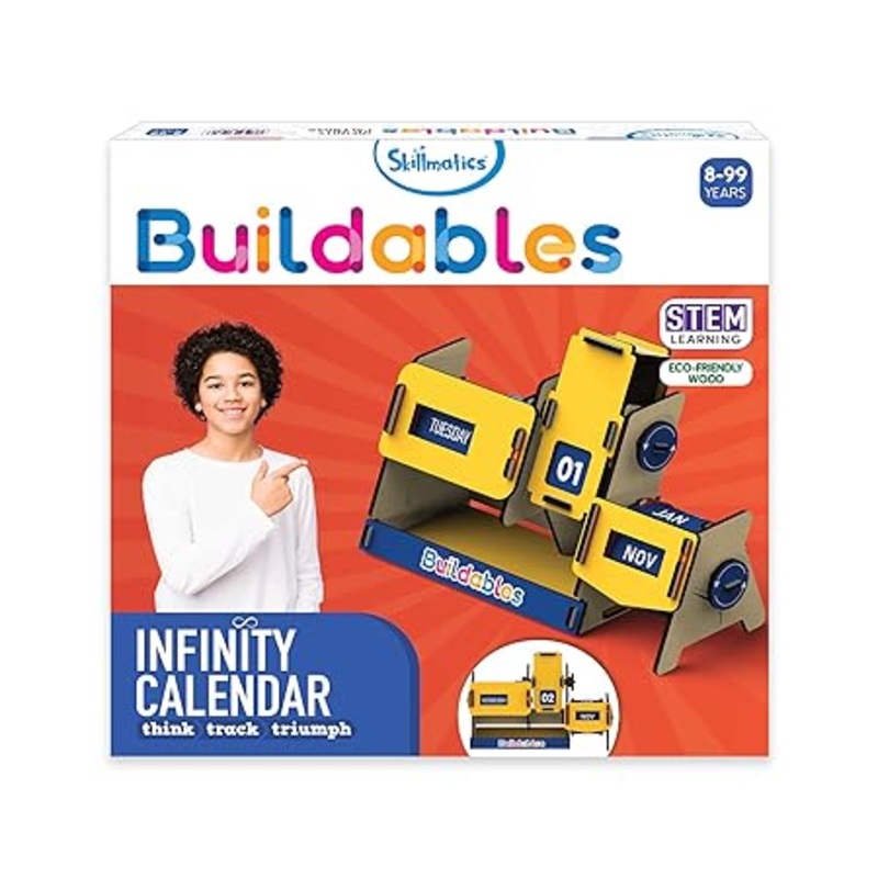 Skillmatics STEM Building Toy – Buildables Infinity Calendar, Gifts for 8 Year Olds and Up, Fun Learning & Creative Activities