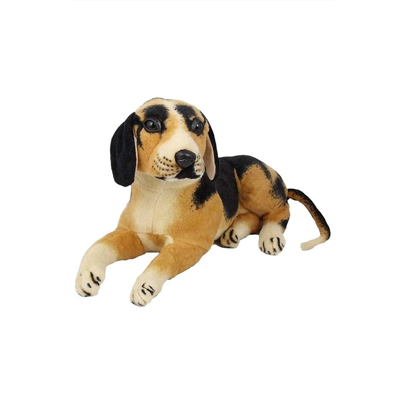 Black Brown Hamilton Stovare Dog Stuffed Plush Soft Toy Doll Teddy Bear Animal For Kids – 83 cm – Multicolor