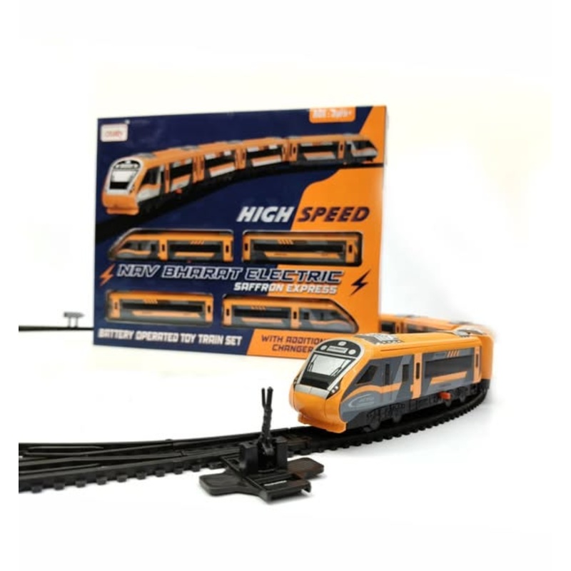 Centy Nav Bharat Electric Saffron Express – Battery Operated Toy Train Set