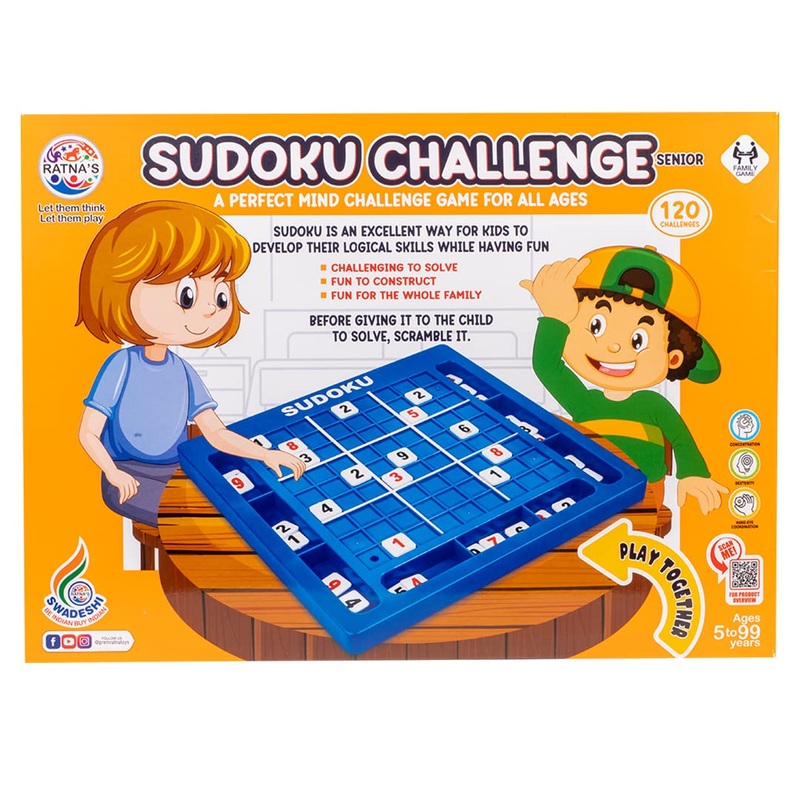 Ratnas Sudoku Challenge Senior Number Puzzle Game