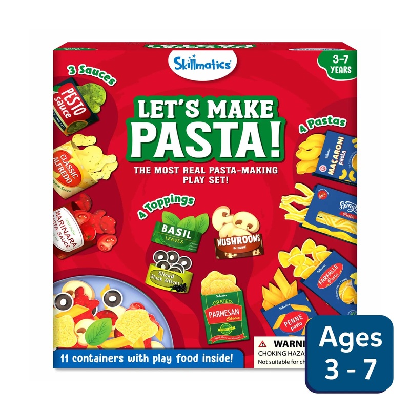 Skillmatics Let’s Make Pasta | Play Food for Realistic Pretend Play – Multicolor