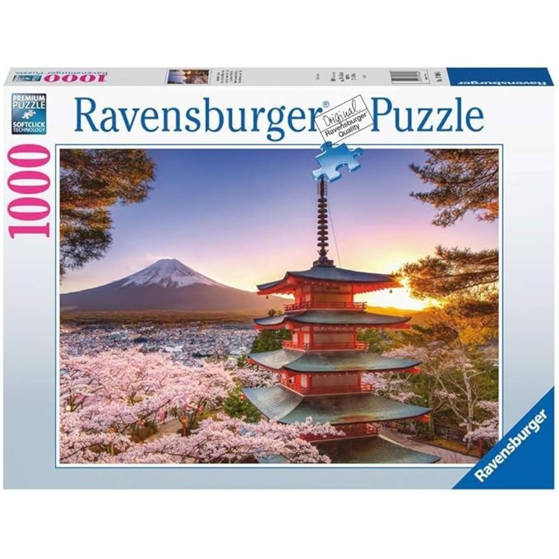 1000 pc Mt Fuji Cherry Blossom View Puzzle