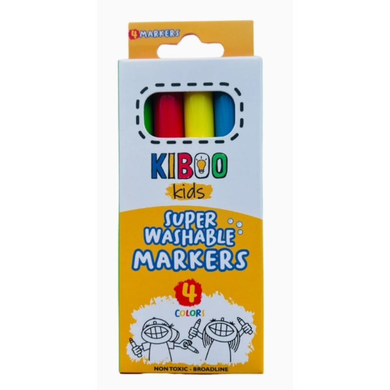 4 Color Super Washable Markers