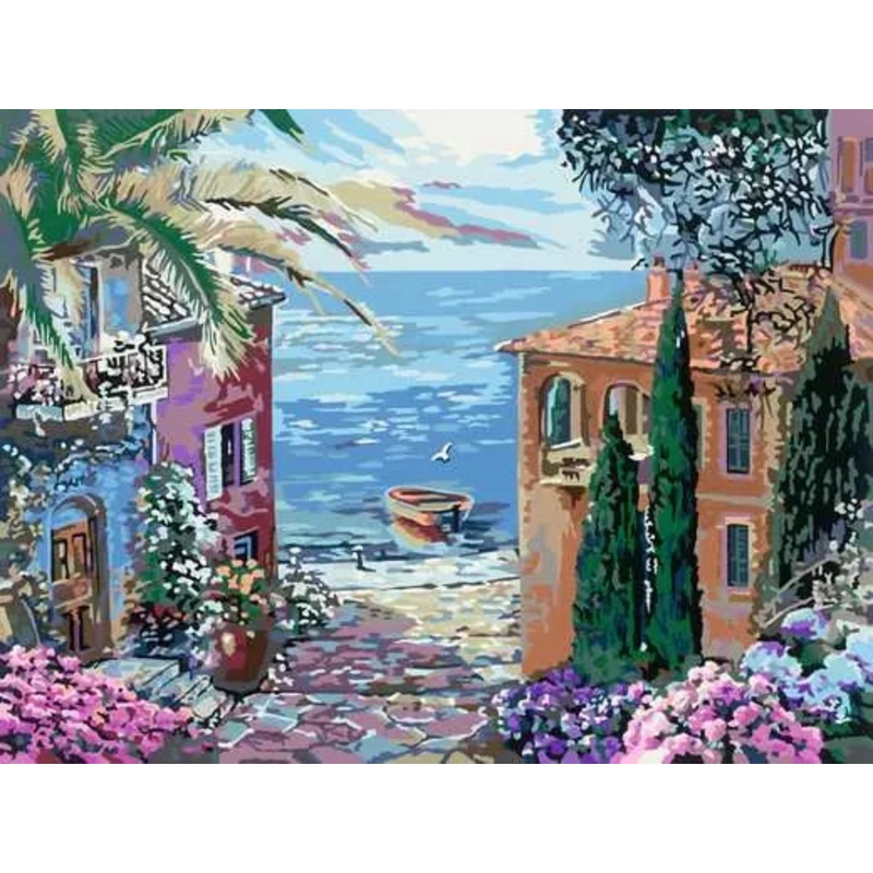 CreArt Painting by Numbers Mediterranean Landscape