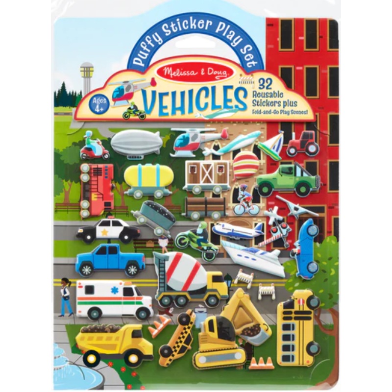 Puffy Sticker Play Set – Vehicles