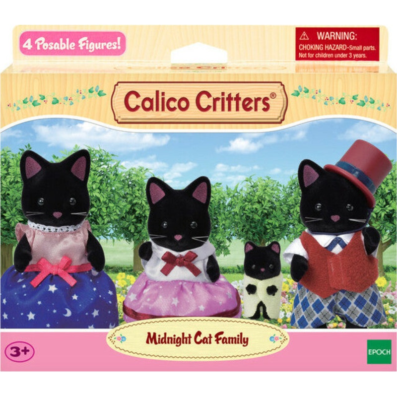 Calico Critters Midnight Cat Family