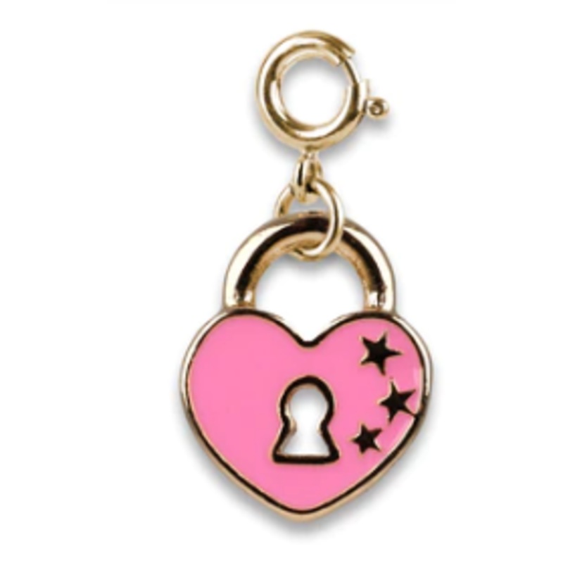 Gold Heart Lock Charm