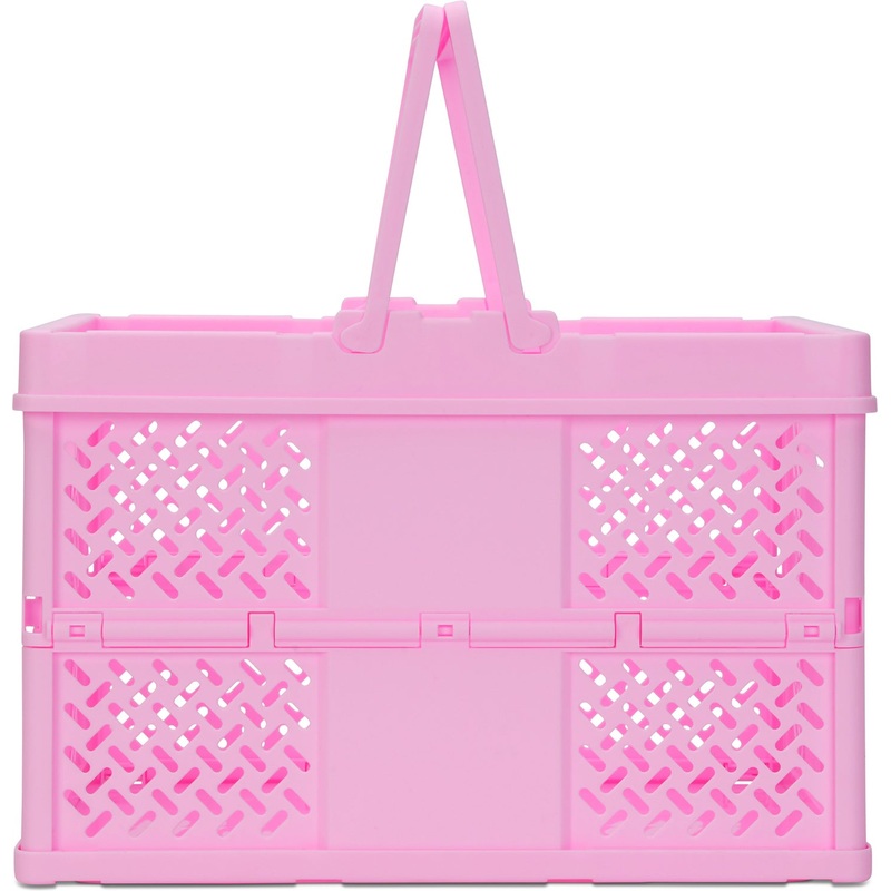 Large Pink Foldable Crate
