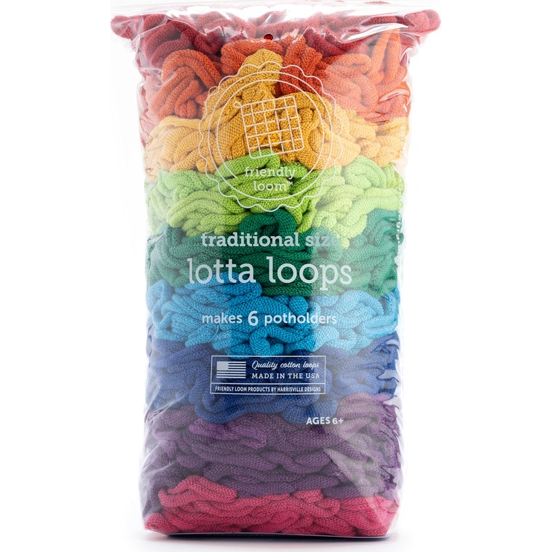 Friendly Loom Potholder Rainbow Lotta Loops Traditional Refill