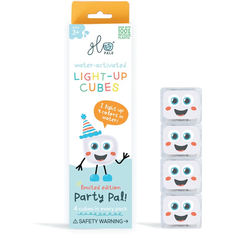Glo Pals Light-Up Cubes Limited Edition Party Pal! – 4 Pack