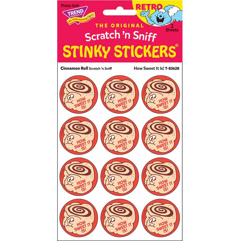 Scratch ‘n Sniff Cinnamon Roll How Sweet It Is Stickers