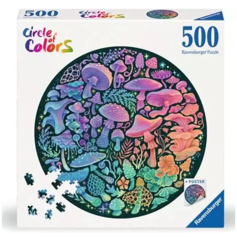 500 pc Mushrooms Round Puzzle