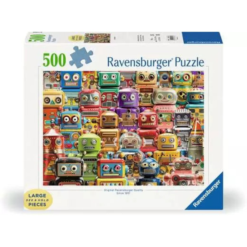 500 pc Retro Robots Large Piece Puzzle