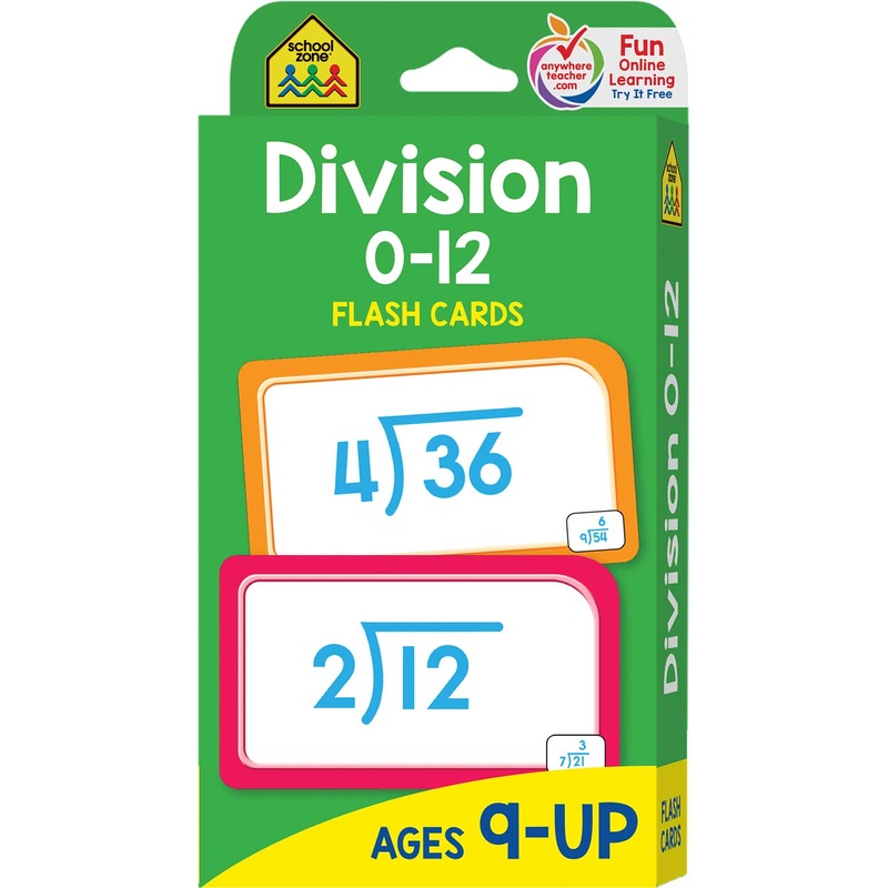 Division Flash Cards 0-12