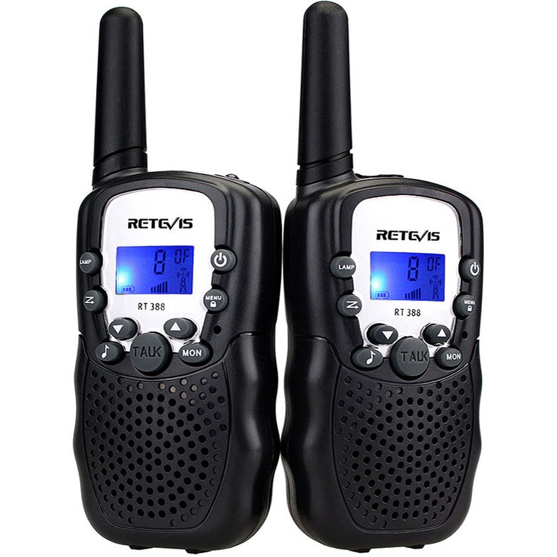 Retevis RT388 2 pcs Kids Walkie Talkies with Flashlight – Black