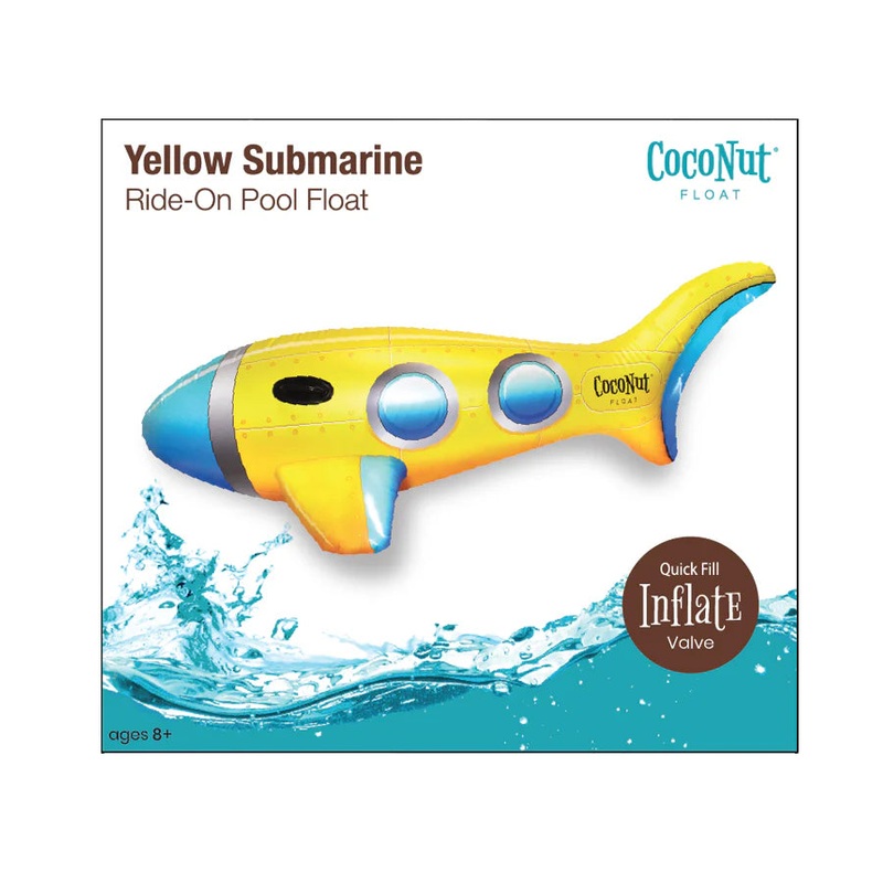Ride On Yellow Submarine Pool Float