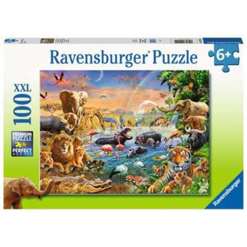 100 pc Savannah Jungle Waterhole Puzzle