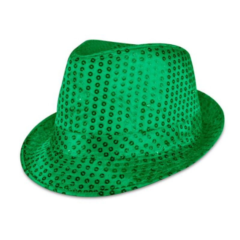 Light Up Dark Green Sequin Fedora