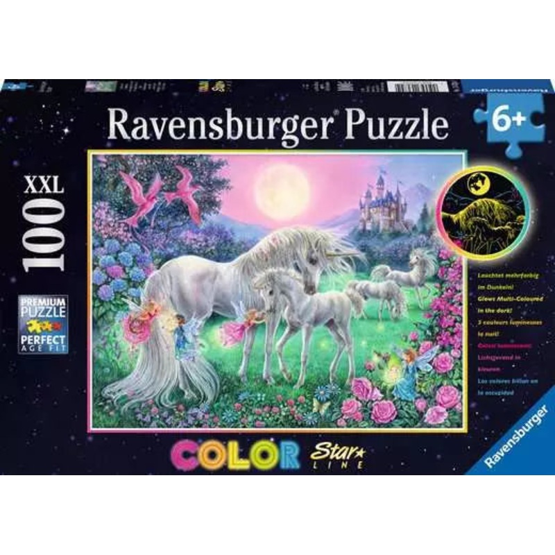 100 pc Unicorns In The Moonlight Puzzle