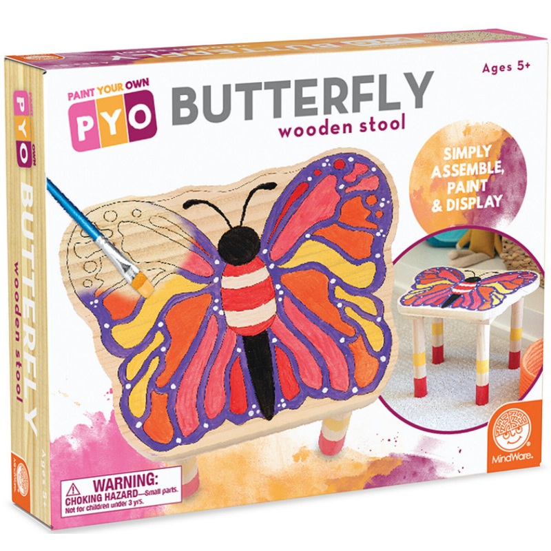 Butterfly Wooden Stool Pyo