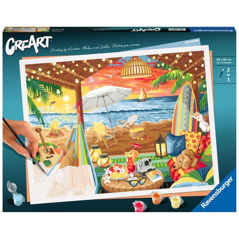 CreArt Painting by Numbers Cozy Cabana