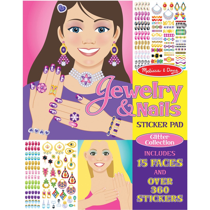 Jewelry and Nails Glitter Collection Sticker Pad