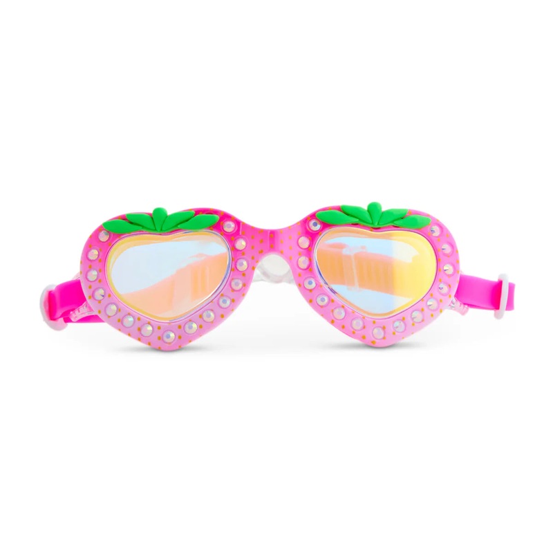 Strawberry Pink Youth Swim Goggles