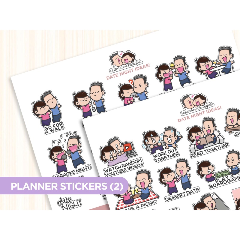 Date Night Ideas Sticker Set