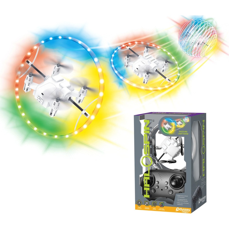 HaloSpin Rotating Light Ring Drone