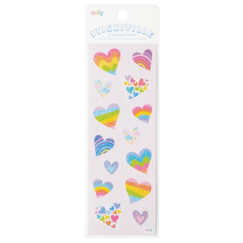 Rainbow Hearts Stickers