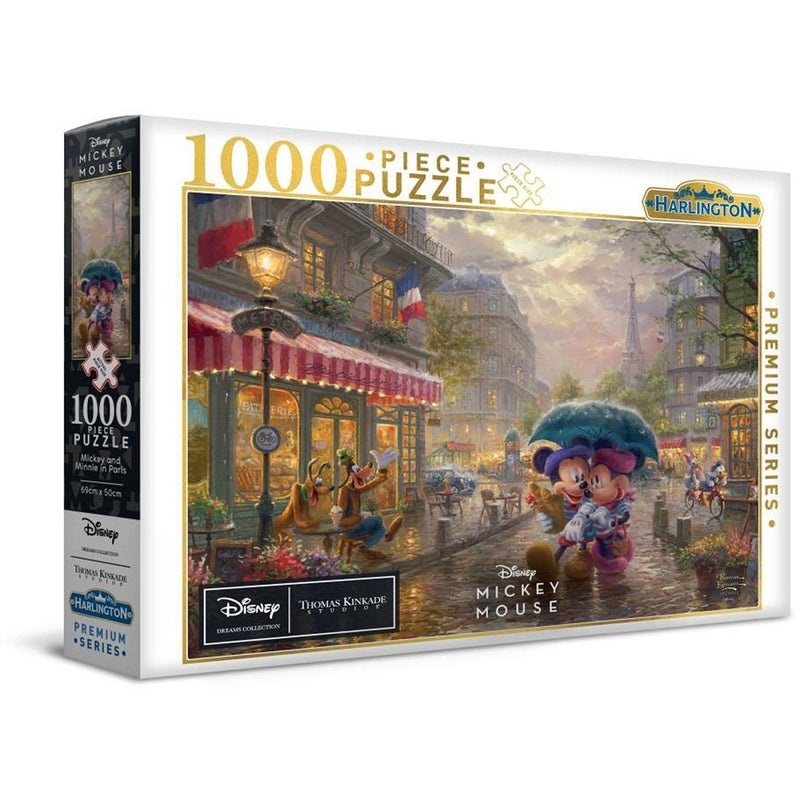 Mickey and Minnie in Paris – Thomas Kinkade – 1000pc Jigsaw Puzzle – MJM20306