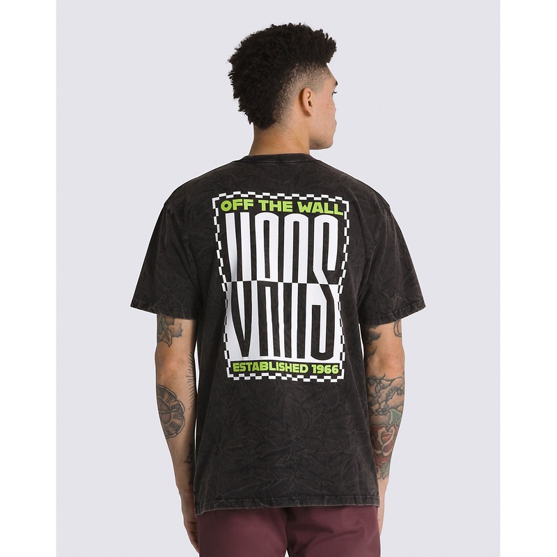 Stacked Tie Dye Logo T-Shirt|BLACK|S|M|L|XL|XXL
