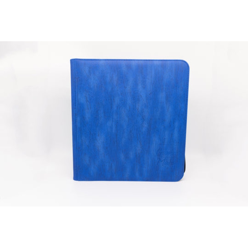 Blue Wood Grain – 12pkt Card Binder – Zippered – 528 Cards – Game Mate
