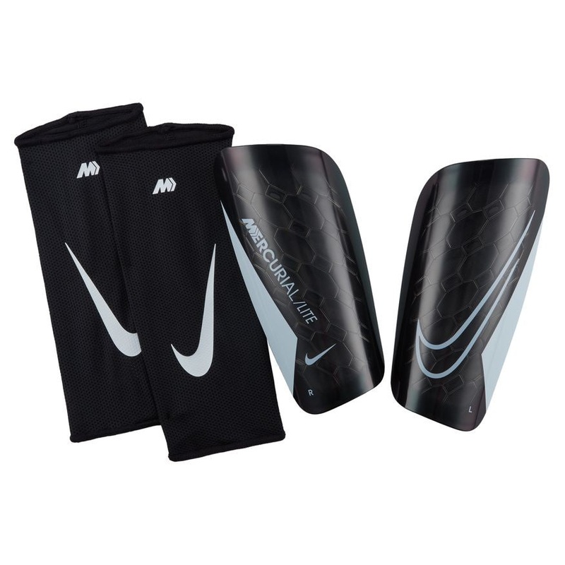 Mercurial Lite Shin Guards|BLACK/WHITE|WHITE/BLACK/GOLD|SUNSET PULSE/BLACK|WHITE/BLACK|BLUE FURY/BLACK/GLACIER BLUE|EMBER GLOW/AURORA GREEN|XS|S|M|L|XL