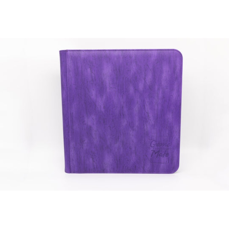 Purple Wood Grain – 12pkt Card Binder – Zippered – 528 Cards – Game Mate