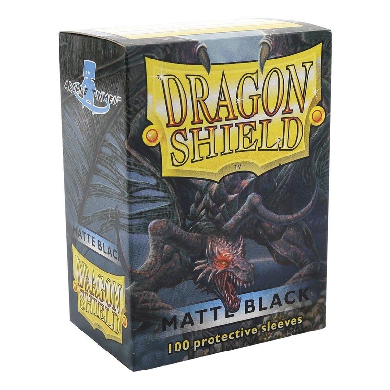 Black – Matte Sleeves – Standard Size Box 100 – Dragon Shield