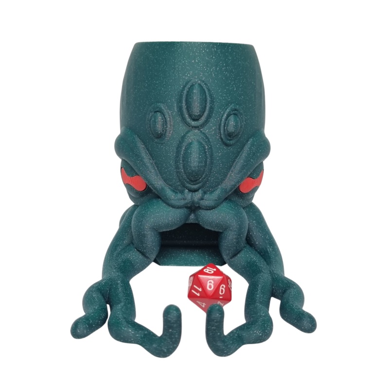Cthulhu Dice Tower – Shimmer Deep Sea Green – CP