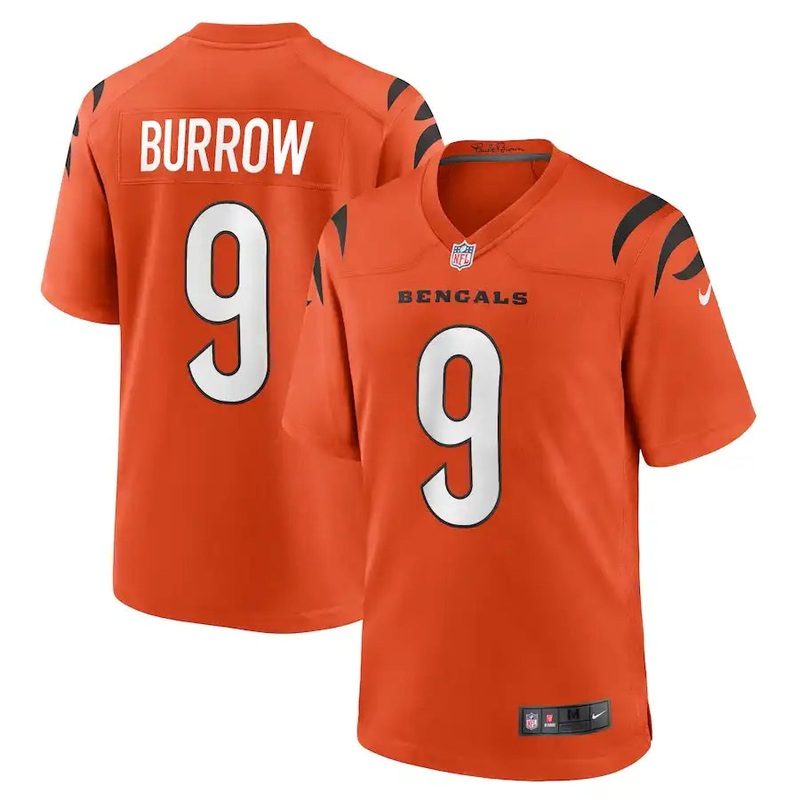Game Orange Joe Burrow #9 Jersey